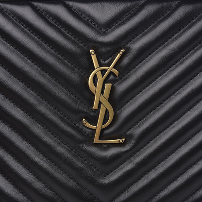 Saint Laurent Calfskin Matelasse Monogram Lou Camera Bag Black 8 of 10