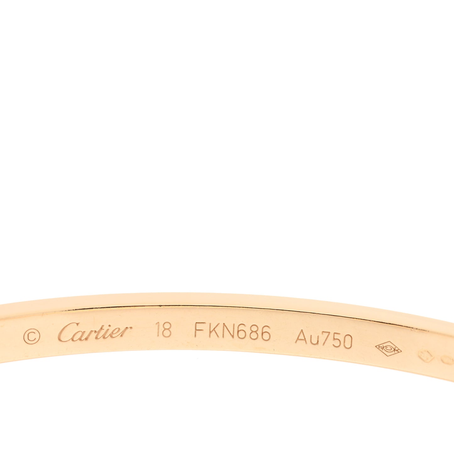 18K Yellow Gold Small LOVE Bracelet 18