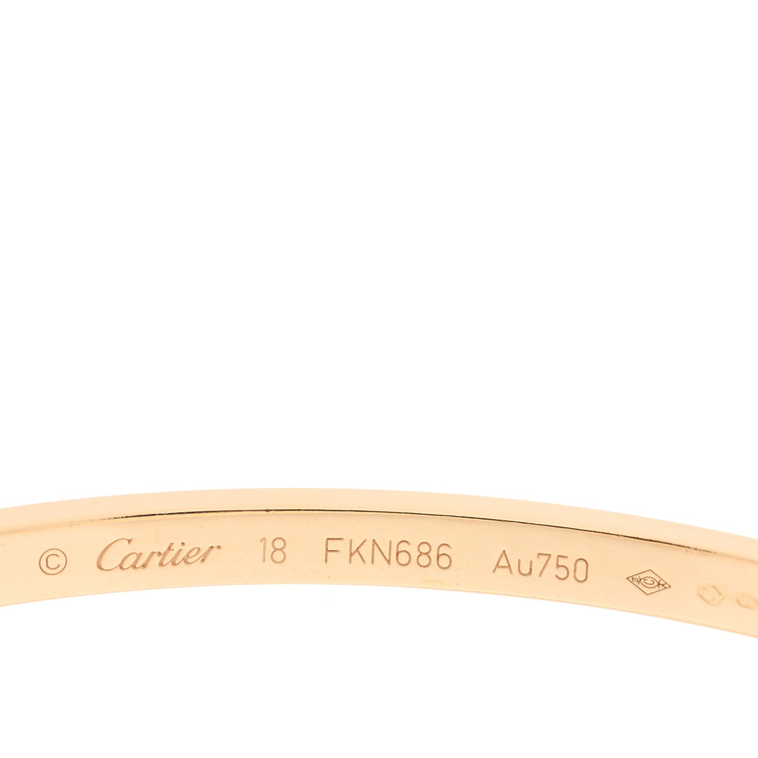 Cartier 18K Yellow Gold Small LOVE Bracelet 18 3 of 3