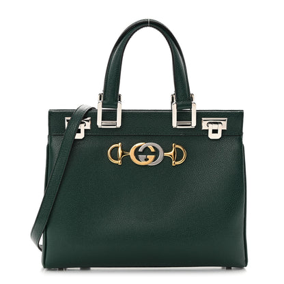 Gucci Grainy Calfskin Small Zumi Top Handle Bag Vintage Green 1 of 22