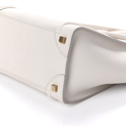 Celine Drummed Calfskin Micro Luggage Chalk 9 of 9