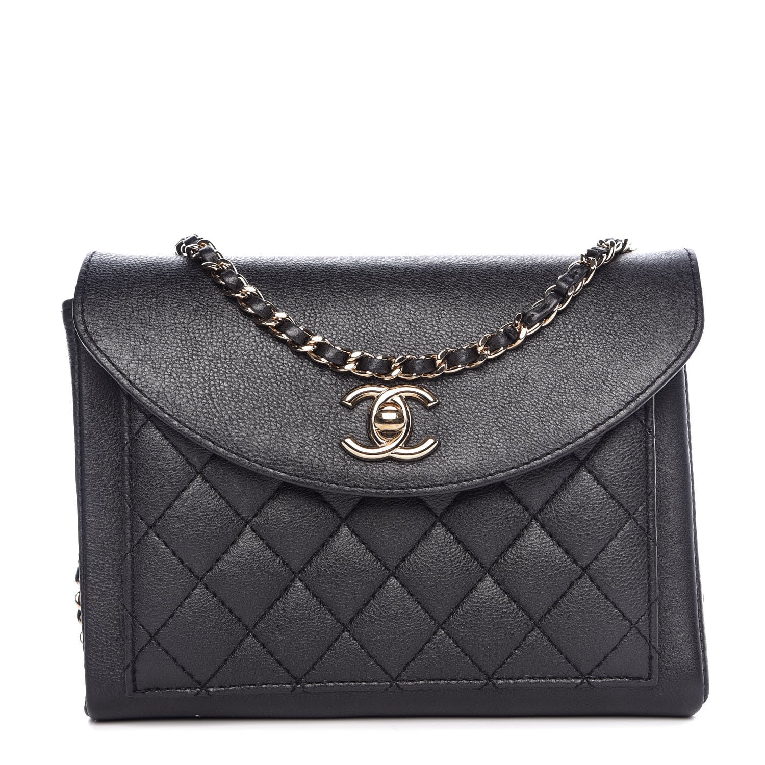 Chanel Calfskin Quilted Smart Pocket Crossbody Bag Black 1 of 8