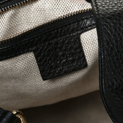 Gucci Pebbled Calfskin Medium Soho Shoulder Bag Black 6 of 13