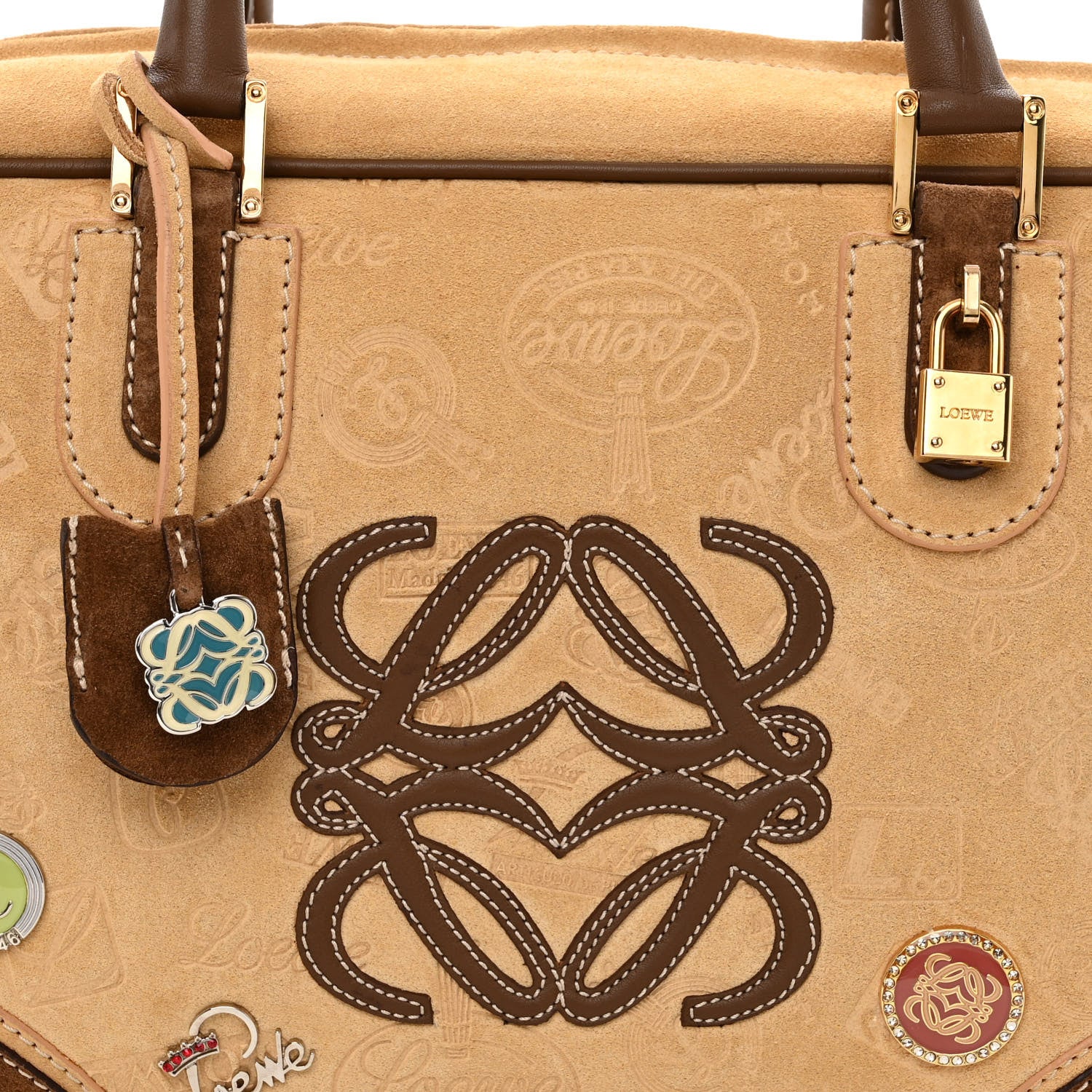 Loewe Suede Embellished 160 Anniversary Amazona Beige Brown 7 of 11