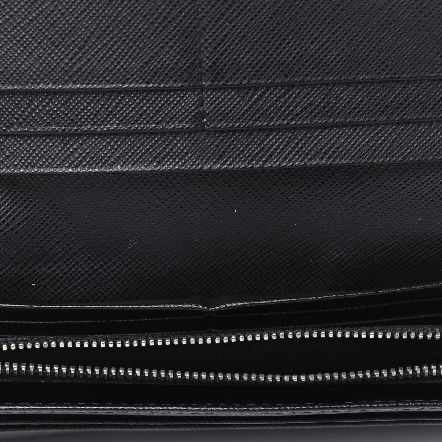 Saffiano Metal Continental Flap Wallet Black