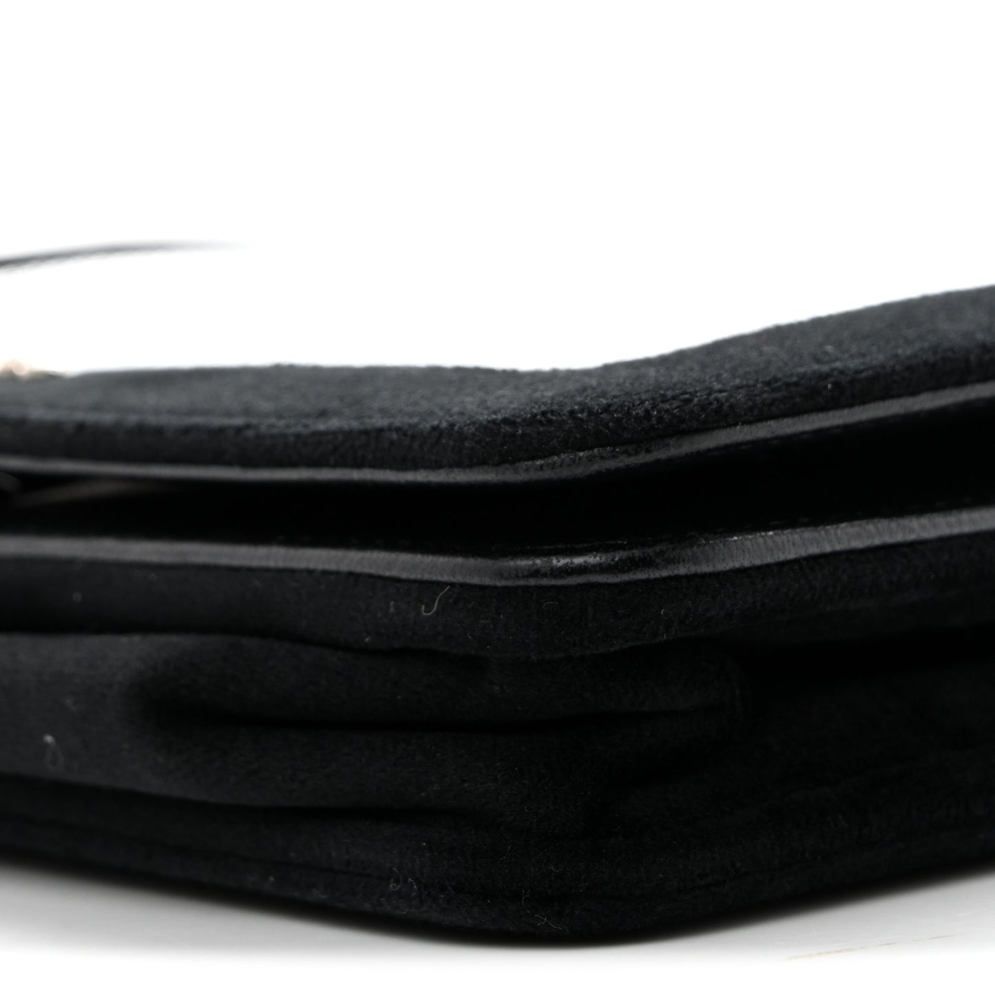 Velvet Mirror Embellished Boy Wallet On Chain WOC Argent