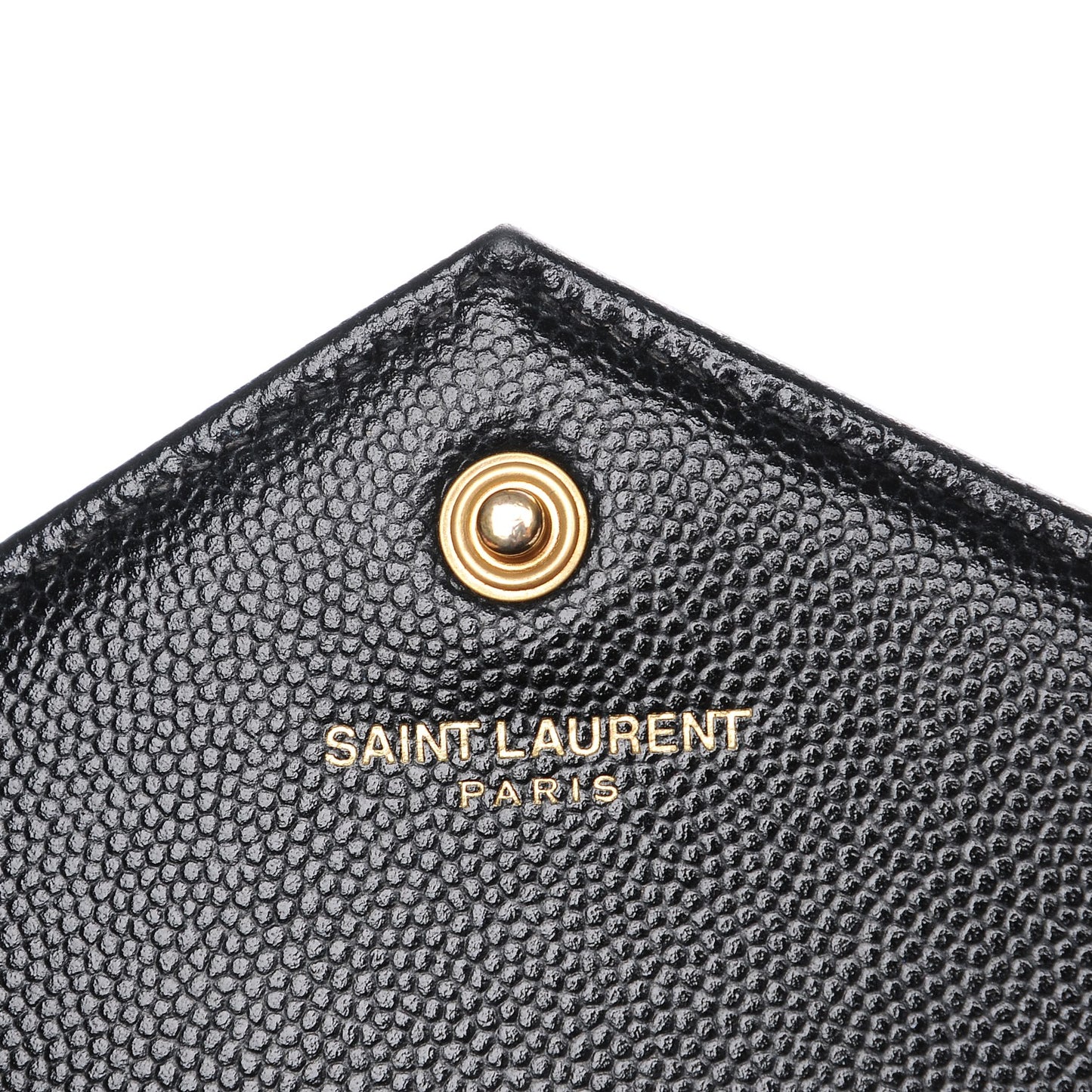 Grain De Poudre Matelasse Chevron Medium Monogram Chain Wallet Black