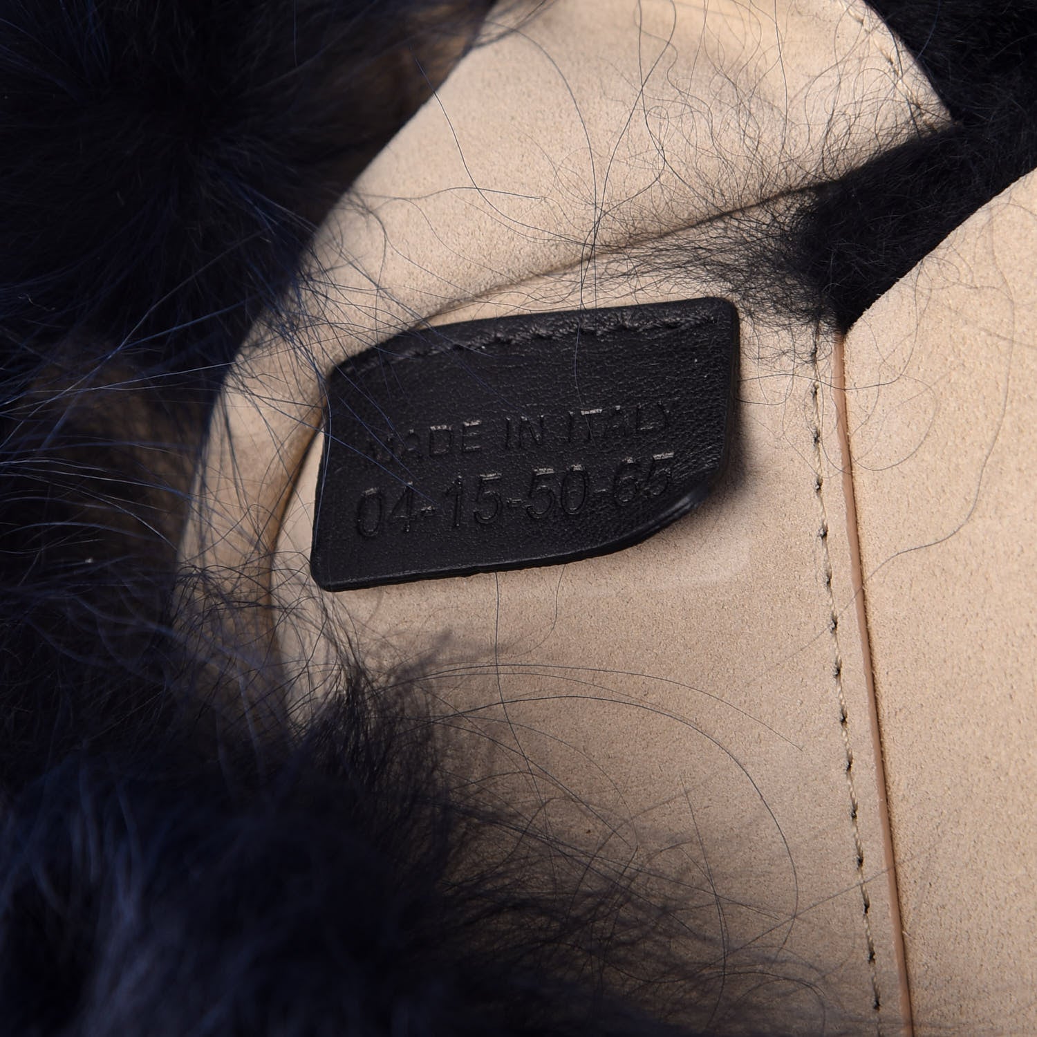 Chloe Fur Nano Georgia Convertible Bag Dark Blue 7 of 9