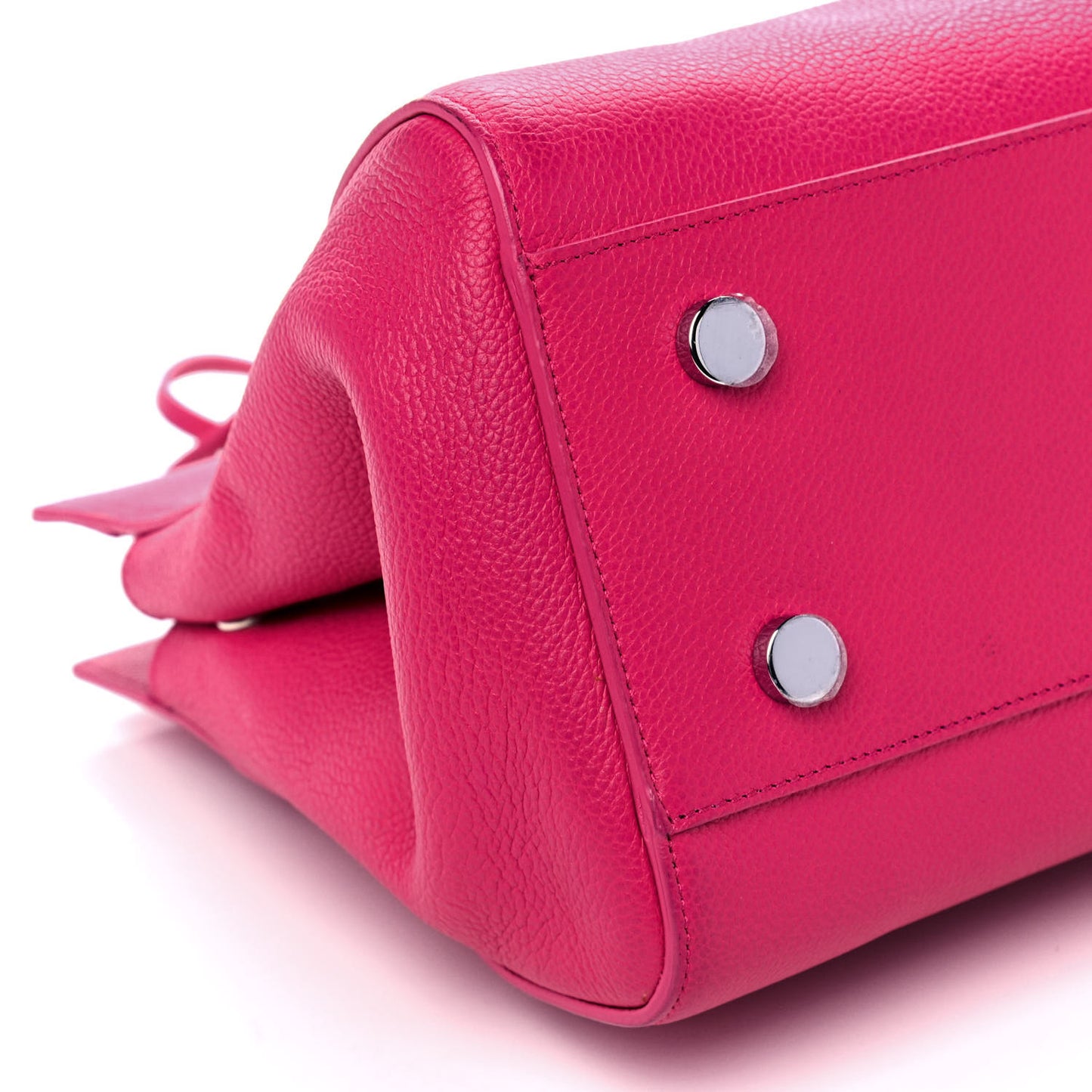 Grained Calfskin Small Cabas Rive Gauche Bubblegum