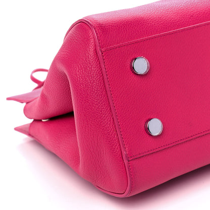 Saint Laurent Grained Calfskin Small Cabas Rive Gauche Bubblegum 9 of 11