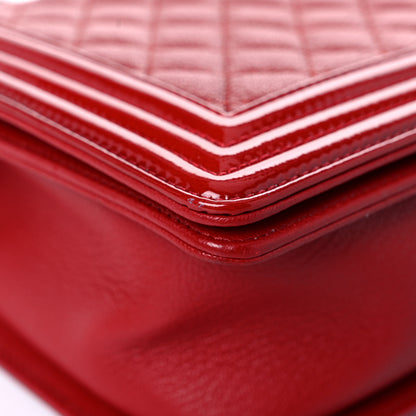 Chanel Patent Goatskin Quilted New Medium Boy Flap Red 8 of 14