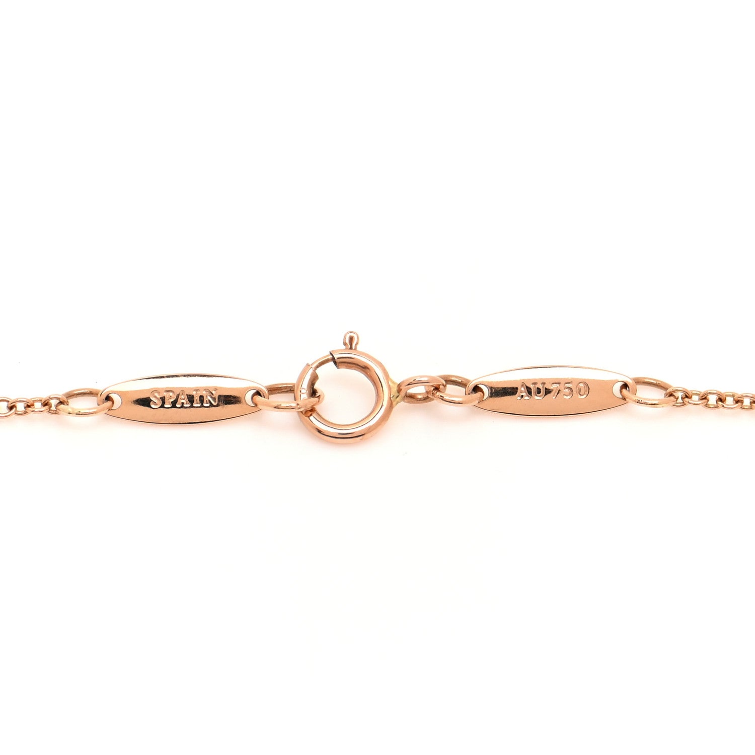 Tiffany 18K Rose Gold Diamond .17ct Elsa Peretti Diamonds by the Yard Pendant Necklace 5 of 6