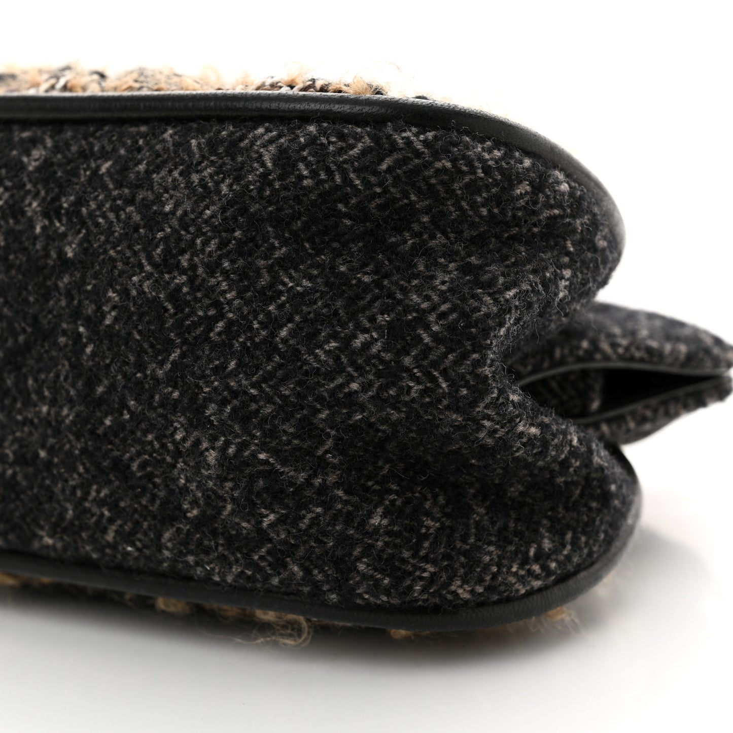 Wool Tweed Frame Bag Grey Multicolor