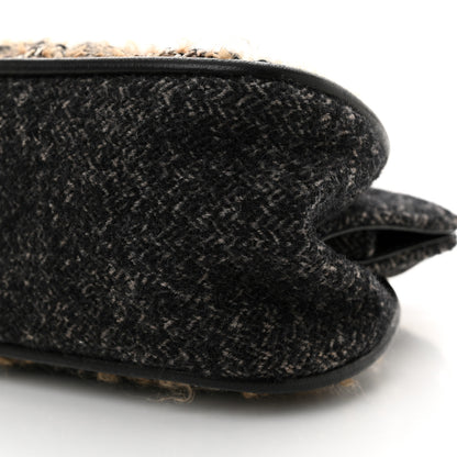 Chanel Wool Tweed Frame Bag Grey Multicolor 10 of 11