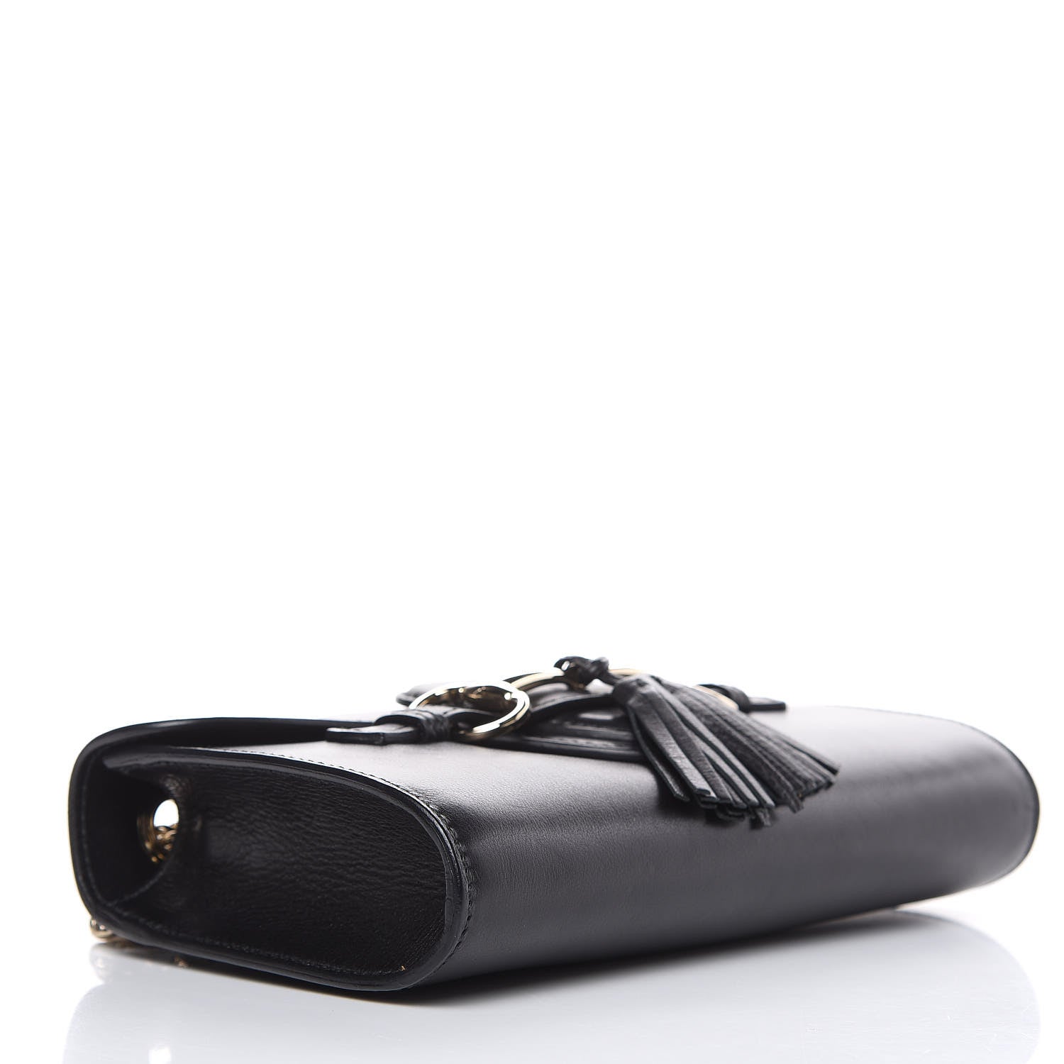 Gucci Smooth Calfskin Small Emily Chain Shoulder Bag Black 4 of 14