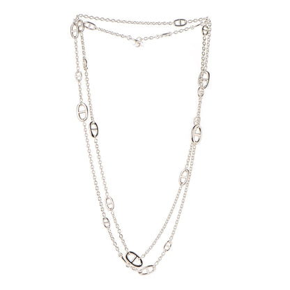 Hermes Sterling Silver Farandole Necklace 160 4 of 7