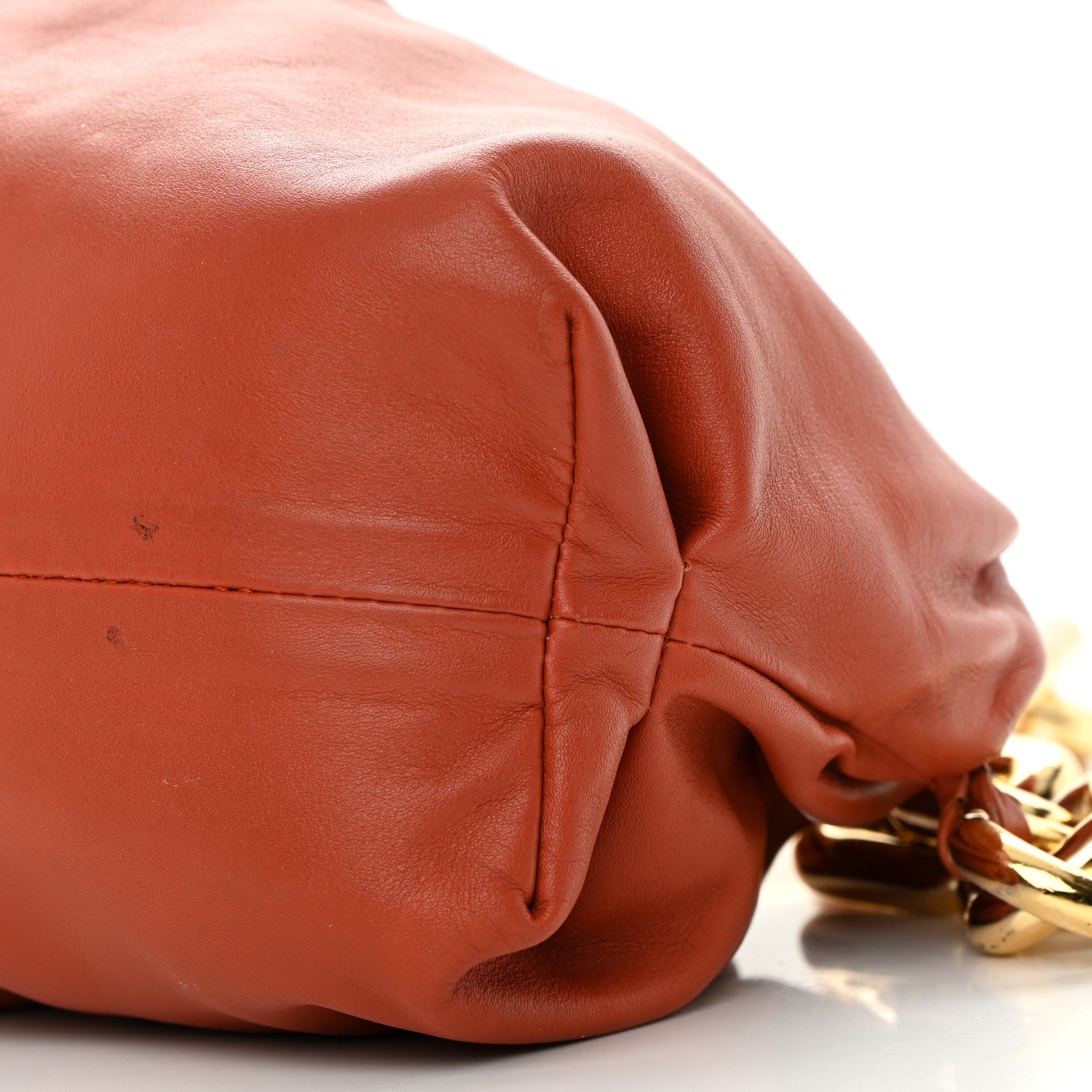 Bottega Veneta Calfskin The Pouch Chain Orange 10 of 16