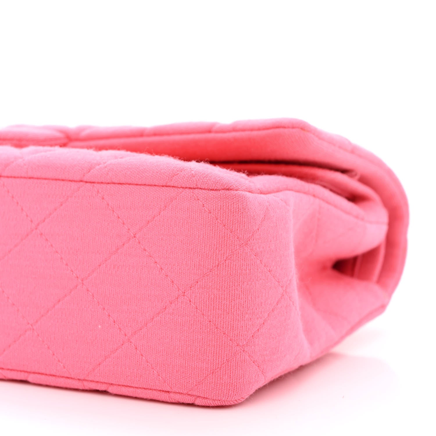 Chanel Jersey Quilted Medium Double Flap Dark Pink 9 of 10
