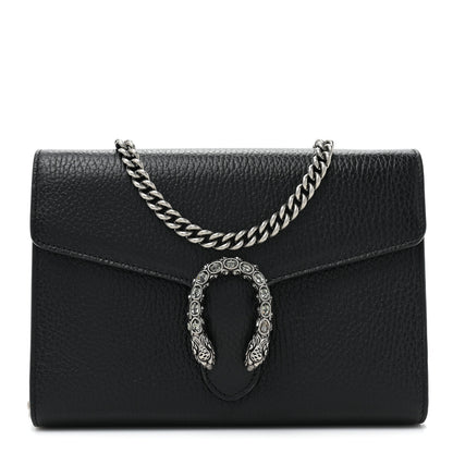 Gucci Calfskin Mini Dionysus Chain Wallet Black 1 of 12