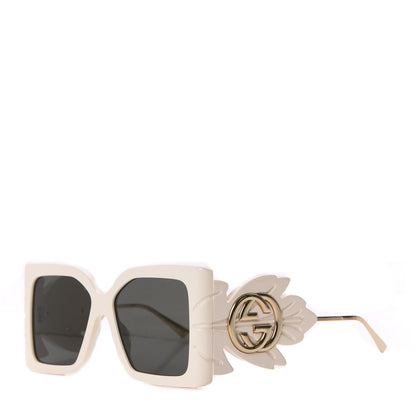 Gucci Acetate Square Frame Wing Sunglasses GG0535S Ivory 1 of 8