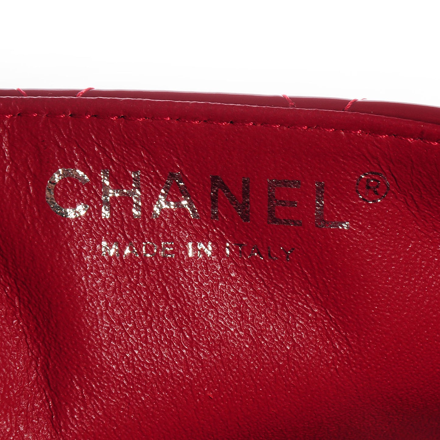 Patent Quilted East West Flap Red
