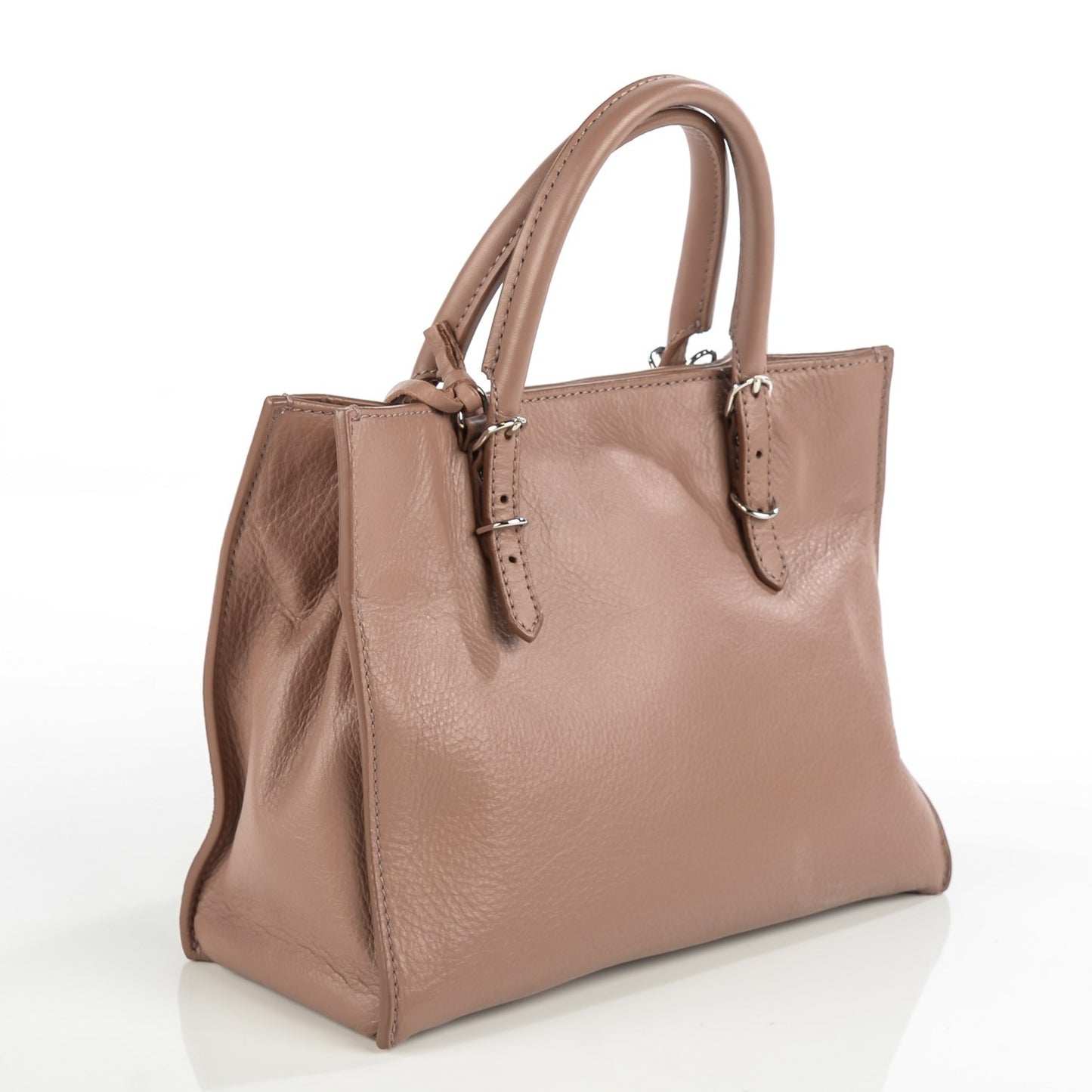 Calfskin Papier Mini A4 Tote Tomette