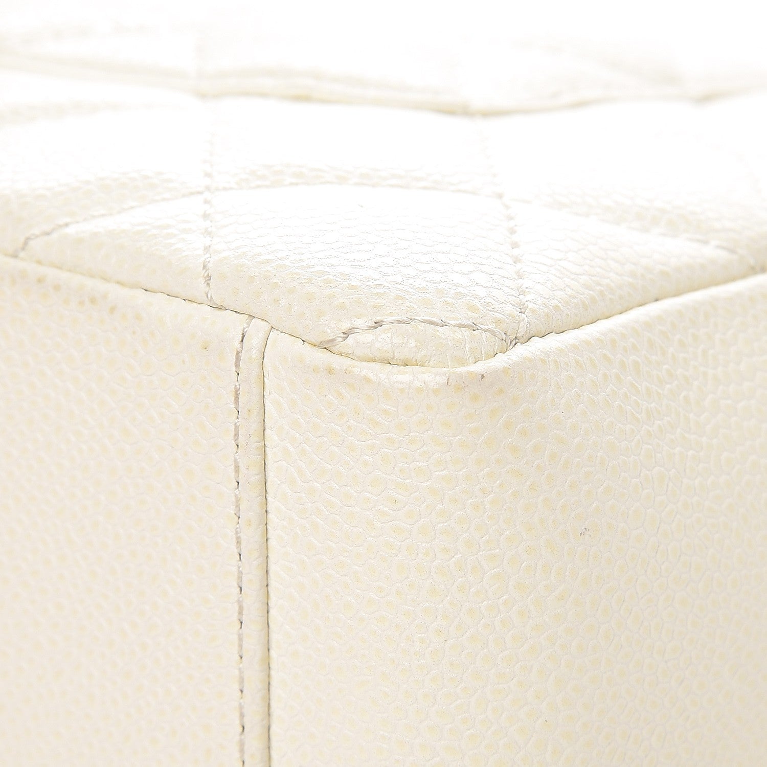 Chanel Caviar Quilted Petit Shopping Tote PST White 11 of 20