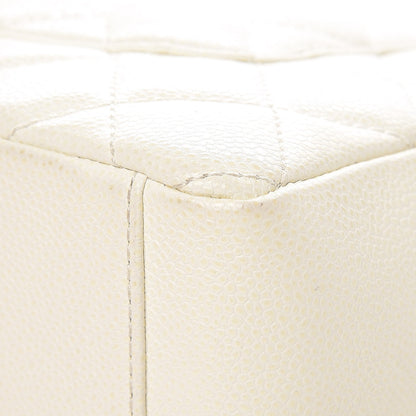 Chanel Caviar Quilted Petit Shopping Tote PST White 11 of 20