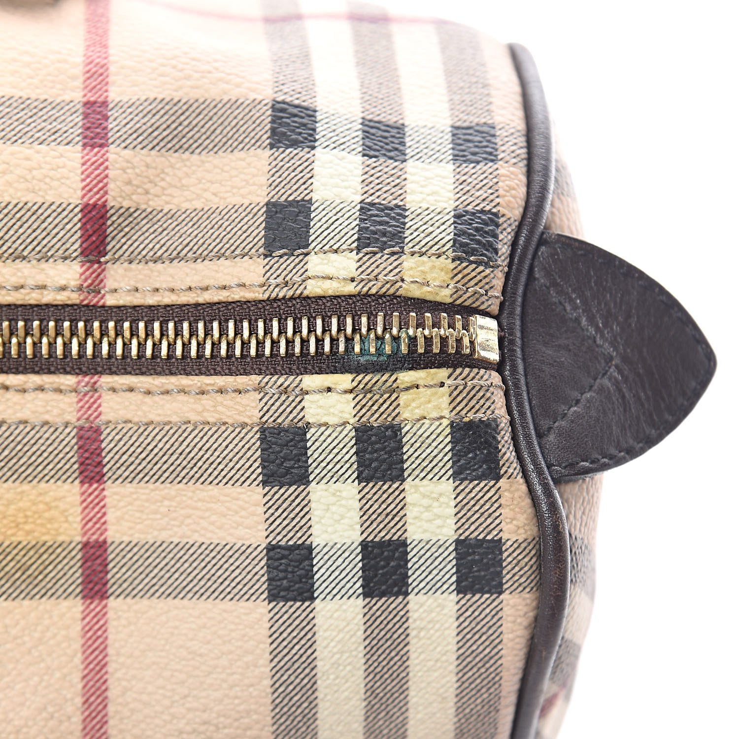 Burberry Haymarket Check Small Chester Bowling Bag Chocolate 7 of 18