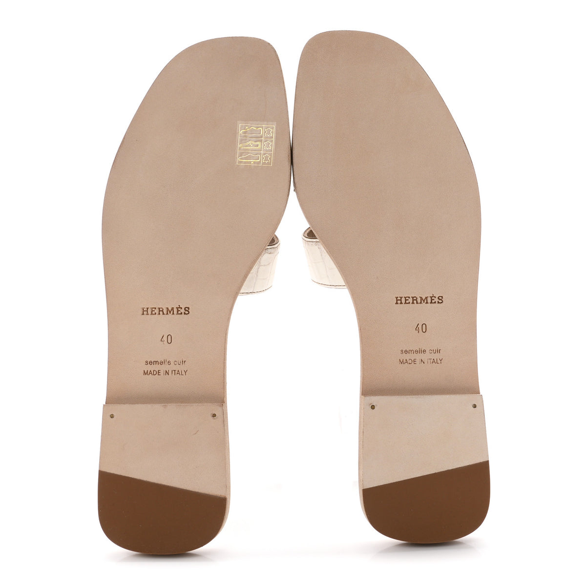 Matte Niloticus Crocodile Himalaya Oran Sandals 36 Blanc 40