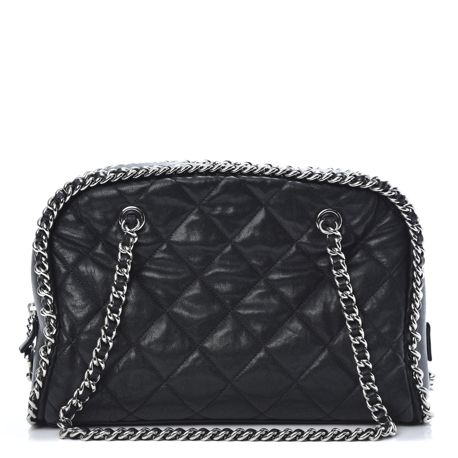 Chanel Calfskin Chain Around Bowler Black 1 of 16