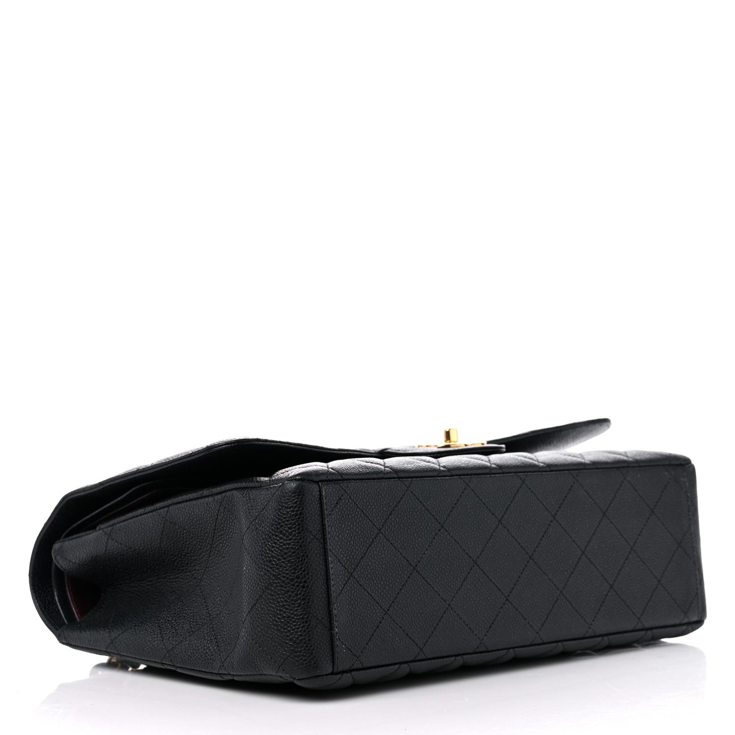 Caviar Quilted Maxi Double Flap Black