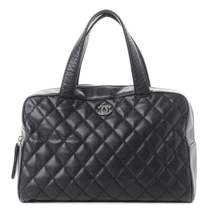 Chanel Caviar Quilted Bowler Black 1 of 8