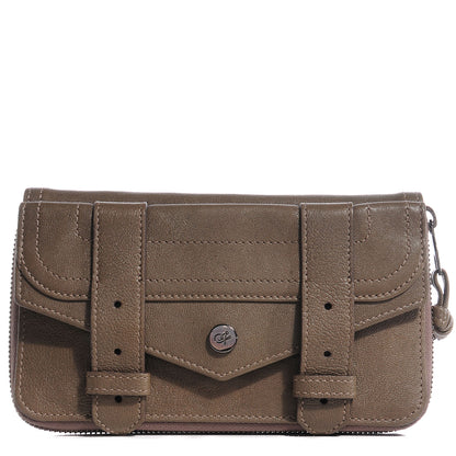 Proenza Schouler Lambskin PS1 Large Zip Around Wallet Smoke 1 of 7