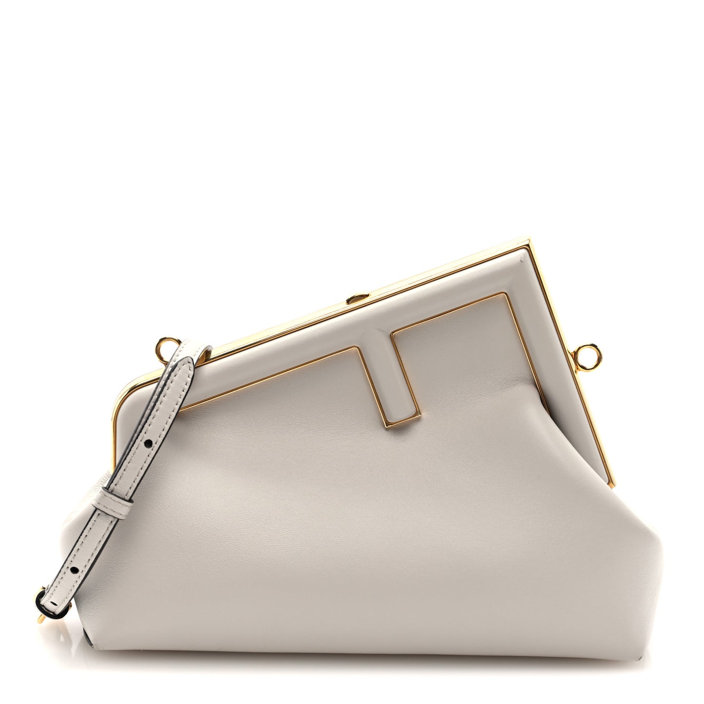 Shiny Nappa Small Fendi First Ghiaia