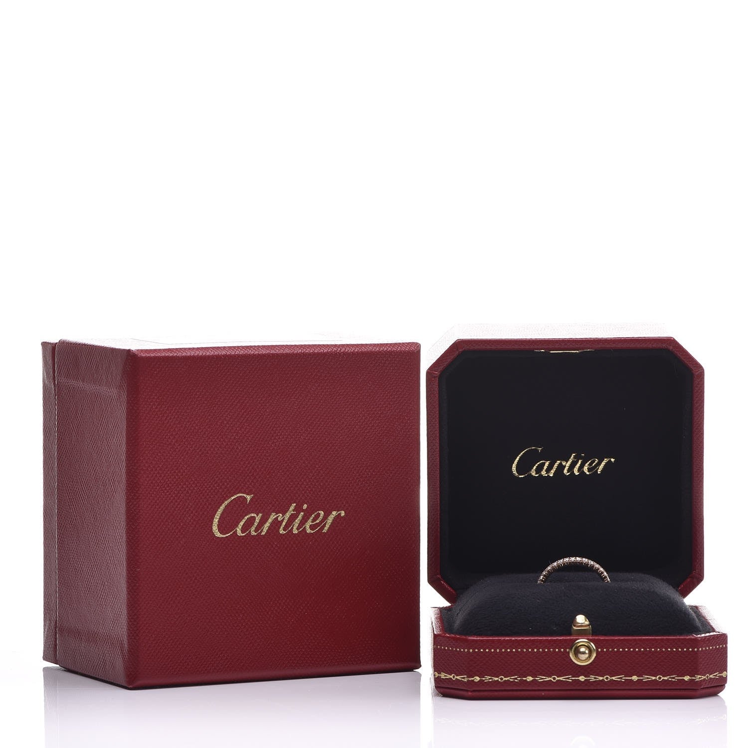 Cartier 18K Pink Gold Diamond 2mm Étincelle de Wedding Band Ring 50 5.25 6 of 6