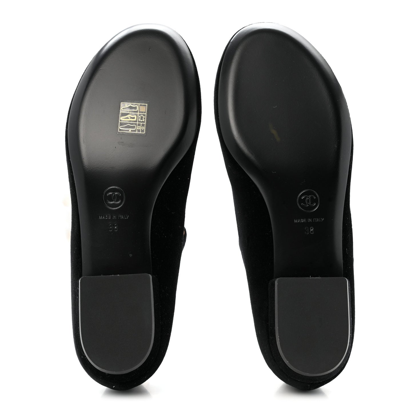 Velvet Grosgrain Bow Mary Jane Flats 38 Black White