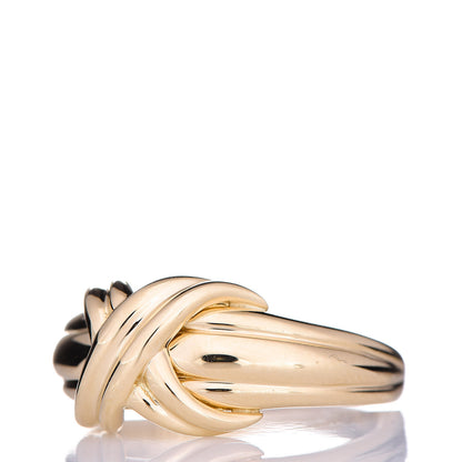 Tiffany 18K Yellow Gold Signature X Ring 50 5.5 3 of 6