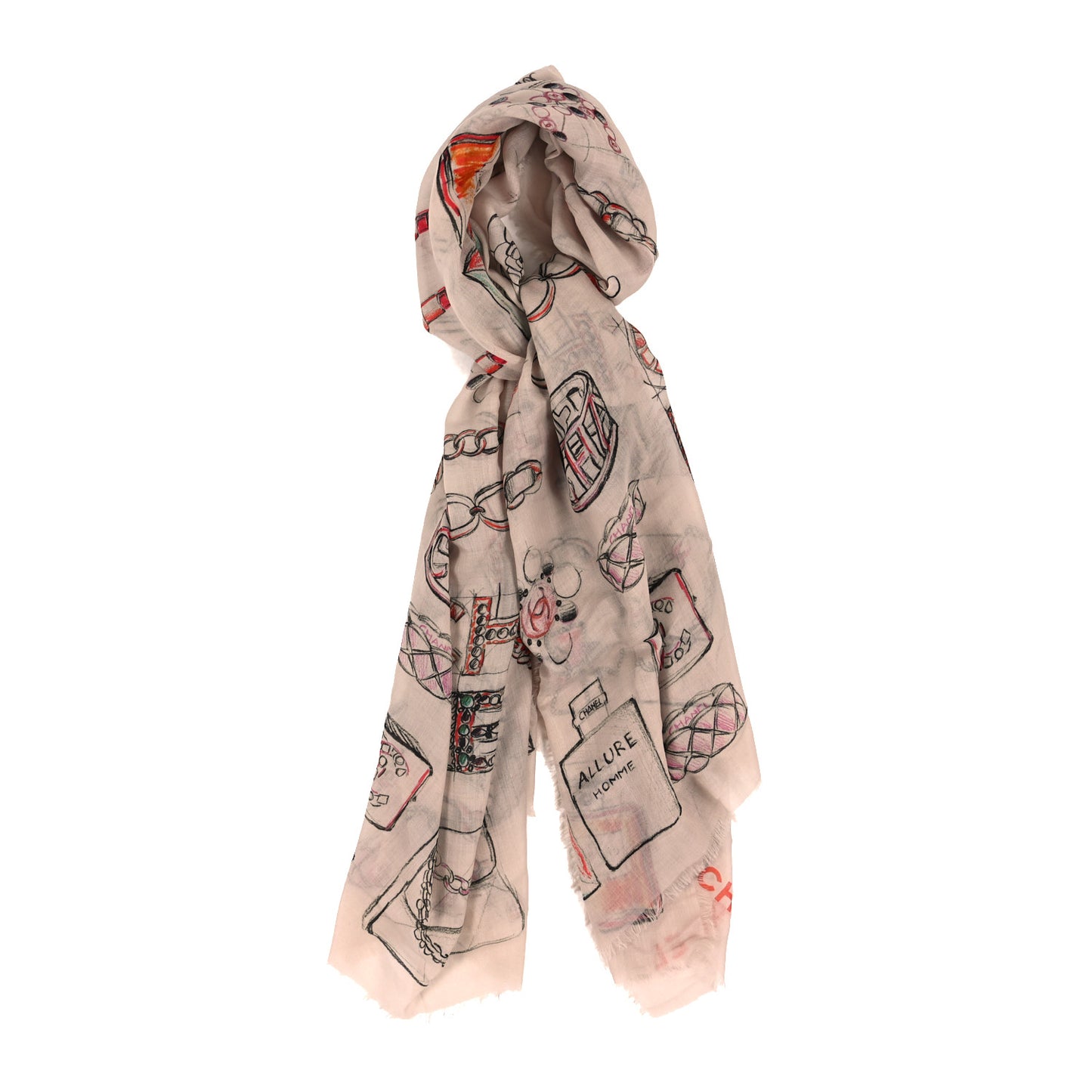 Cashmere Logo Icon Shawl Pink