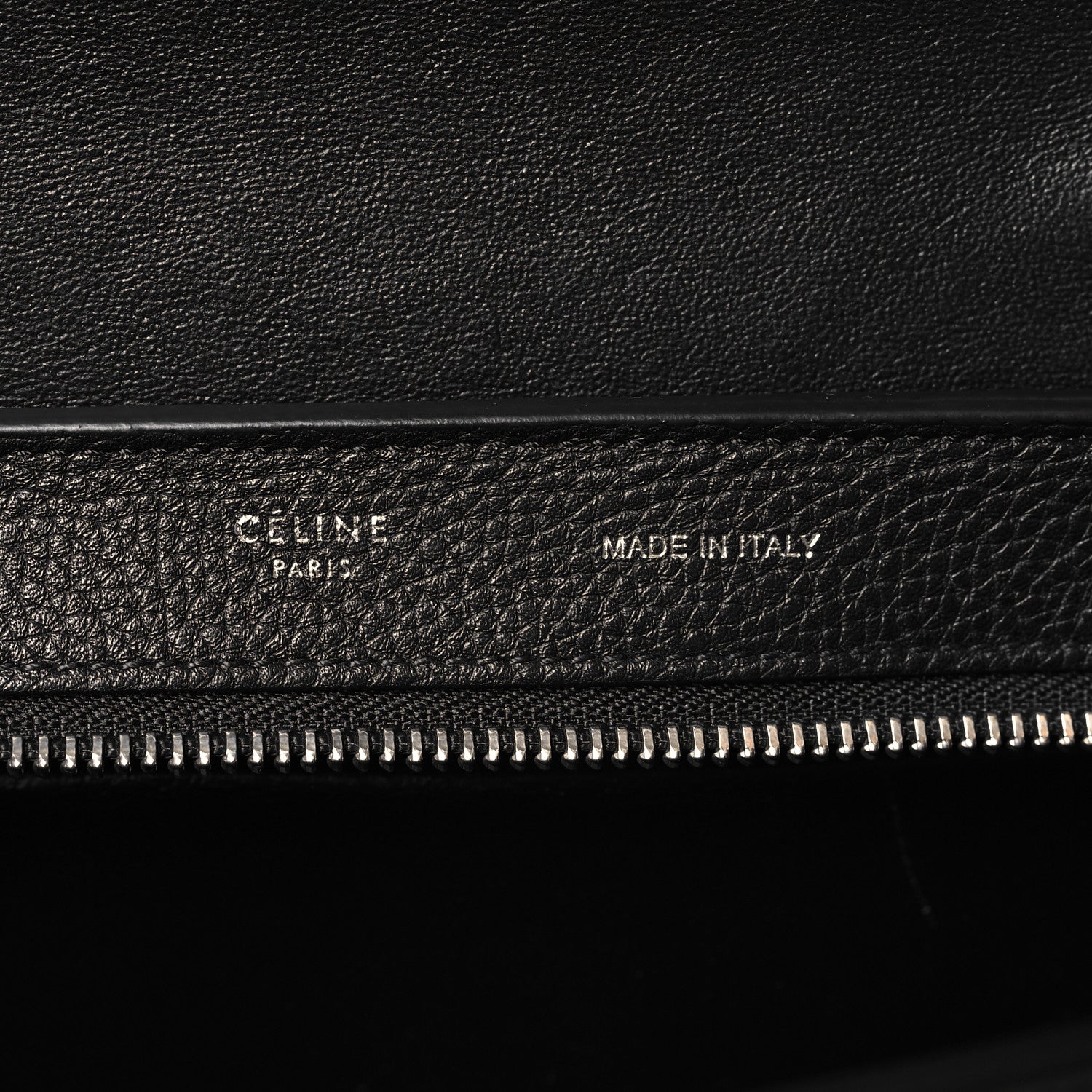 Celine Drummed Calfskin Suede Small Trapeze Black 6 of 9
