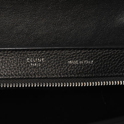Celine Drummed Calfskin Suede Small Trapeze Black 6 of 9