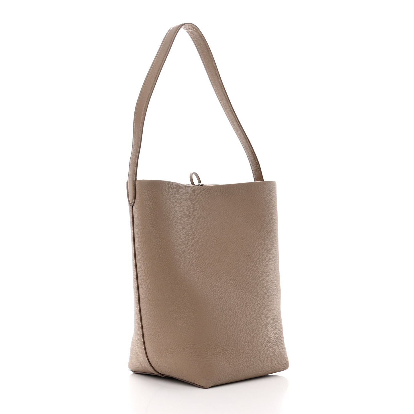 Grained Calfskin Large N/S Park Tote Dark Taupe