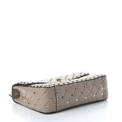 Valentino Garavani Lambskin Medium Rockstud Spike Shoulder Bag Poudre 4 of 10