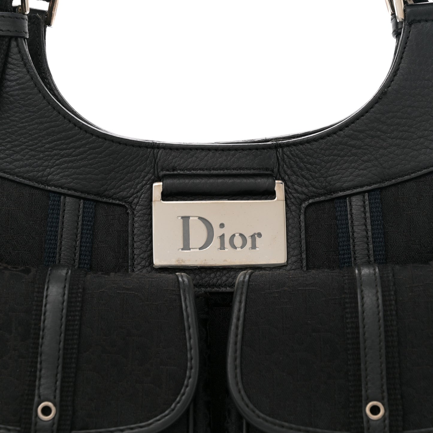 Monogram Pocket Satchel Black