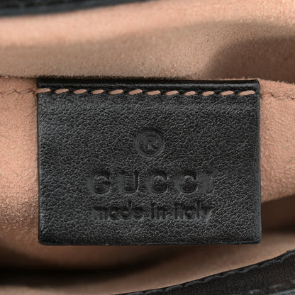Gucci Calfskin Matelasse Mini GG Marmont Shoulder Bag Black 6 of 15