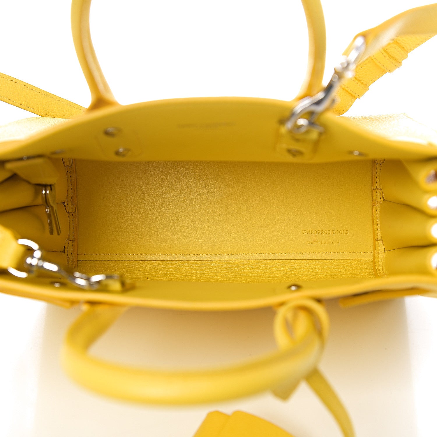 Saint Laurent Grained Calfskin Nano Sac De Jour Jaune 4 of 9