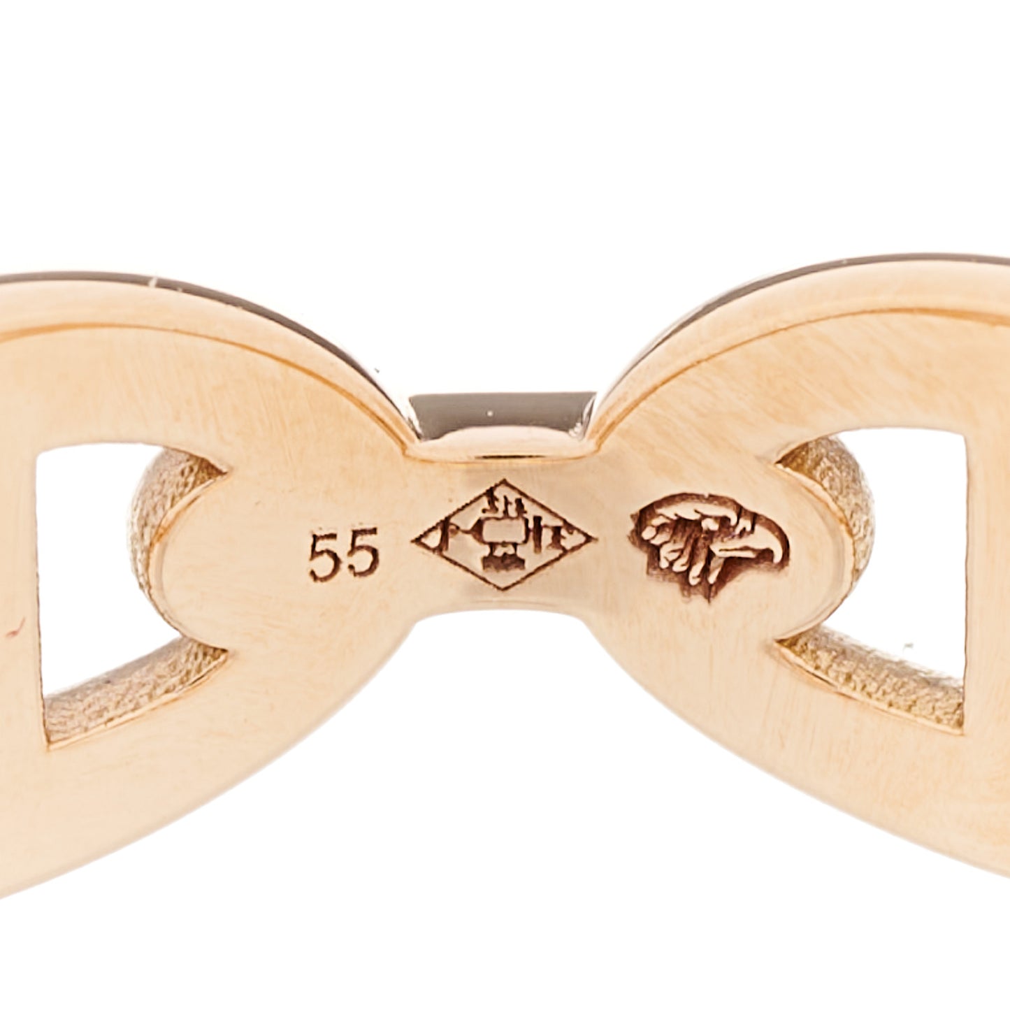 18K Rose Gold PM Chaine d'Ancre Enchainee Ring 55 7.25