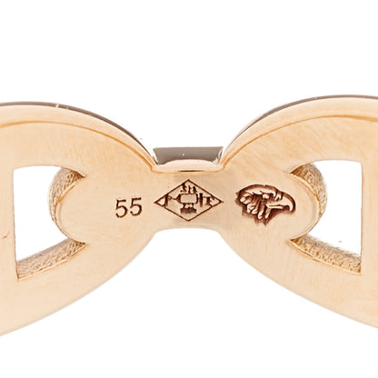 Hermes 18K Rose Gold PM Chaine d'Ancre Enchainee Ring 55 7.25 5 of 6
