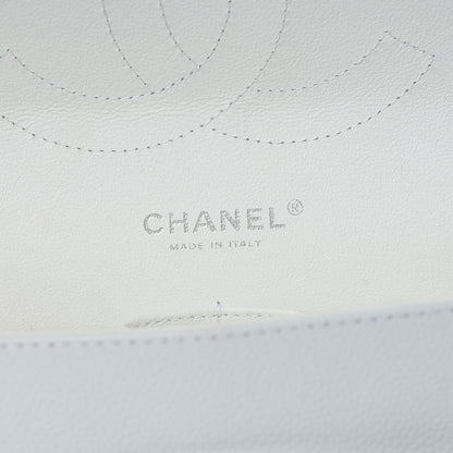 Chanel Caviar Quilted Jumbo Double Flap White 8 of 17