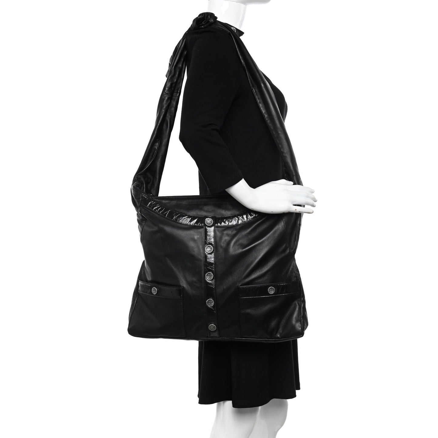 Lambskin Large Girl Bag Black